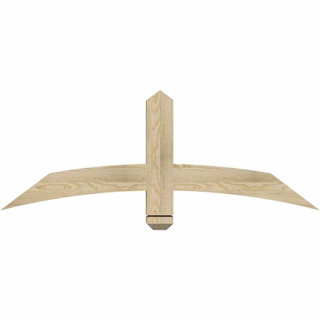Ekena Millwork Bellingham Rough Sawn Timber Gable Bracket, Douglas Fir, 48"W x 18"H x 4"D x 4"F, 9/12 Pitch GBW048X18X0404BEL00RDF